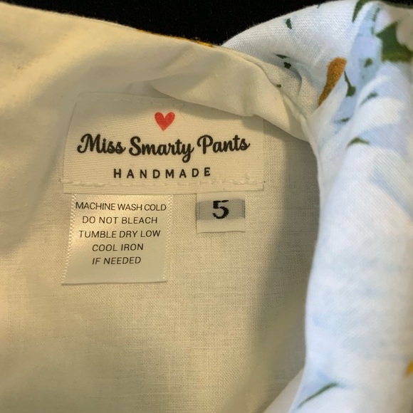 Miss Smarty Pants New Hand Crafted Daisy Garden Dress Girls Size 5T - Picture 4 of 4